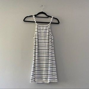 CAbi Tank Top Bow Halter Ocean Stripe White Blue